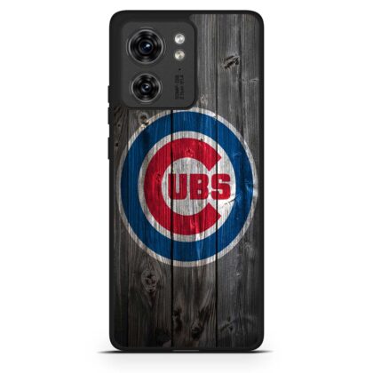 Chicago Cubs, Wood Grain Print Motorola Edge / Edge+ 2023 case
