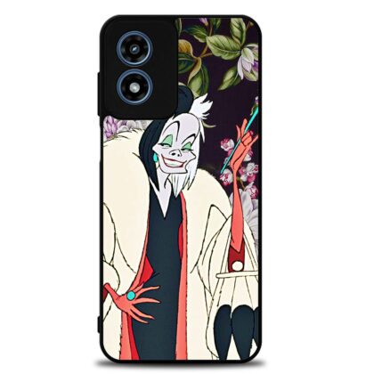 101 Dalmatians Cruella de Vil, Floral Motorola Moto G Play 2024 case
