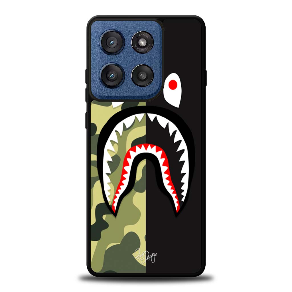 Bape Shark Camo, Black Motorola Moto G Stylus 2025 case (ver. 1)